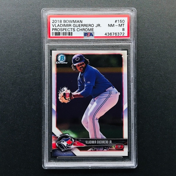 Vladimir Guerrero Jr. PRC - 2018 Bowman Chrome Prospects #BCP150 PSA 8 - Picture 1 of 4